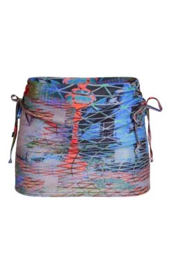 Blue Collage Print Lace Up Side Micro Mini Skirt -Serenova Dresses Shop cb85dcb3cc20929afb89234152c33538edeeac46 cna9316 6