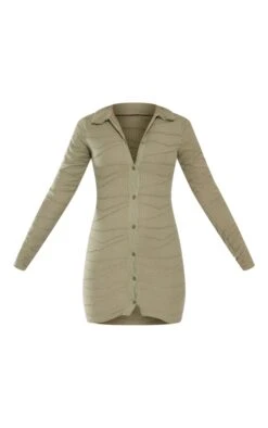 Sage Khaki Textured Button Down Polo Collar Shirt Dress 9 Sage Khaki Textured Button Down Polo Collar Shirt Dress -Serenova Dresses Shop cbcacfa4fdfb6b389630f1459a67c7d3db93ee13 cna0951 5