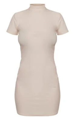 Nude Soft Touch High Neck Jersey Bodycon Dress -Serenova Dresses Shop cbea9b9b7a1b5bdaa9f6a1e7552e51451414dc11 cnd1311 5