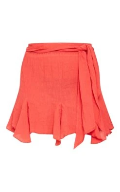 Rust Cheesecloth Handkerchief Hem Tie Waist Mini Skirt -Serenova Dresses Shop cea475e3604c6a9b9176cb85e2e56f9f553cef8f cnd9145 6