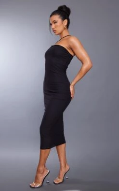 Black Mesh Asymmetric Strap Midaxi Dress -Serenova Dresses Shop d0d1735a85362e06e149af56bc27afc7ca1ac43d cnc2354 3