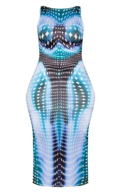 Shape Blue Abstract Print Sleeveless Low Back Midaxi Dress 9 Shape Blue Abstract Print Sleeveless Low Back Midaxi Dress -Serenova Dresses Shop d27271ee861f1082884e2c93aac4ce942a2beb6a cnd7450 5