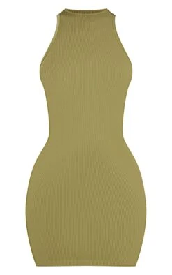 Petite Sage Snatched Rib Racer Neck Bodycon Dress -Serenova Dresses Shop d4e29a236fe983a020fdf36bb78f05bb56383947 cnd7137 5