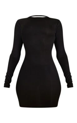 Black Rib Backless Long Sleeve Bodycon Dress -Serenova Dresses Shop d4fe2678f3fabc7174c73dbcb0293df58c014684 cnc5541 5