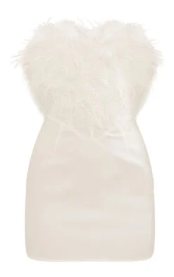White Faux Feather Bandeau Bodycon Dress 9 White Faux Feather Bandeau Bodycon Dress -Serenova Dresses Shop d803894849c2fa4014c845ae88016d1da49151d5 cnd7550 5
