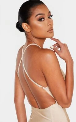 Champagne Bandage Cross Strap Open Back Frill Hem Midi Dress -Serenova Dresses Shop d82ed2d9a194c36a5a79cdaa95476fb928fc0dd8 cmf0829 5