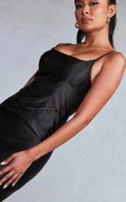 Black Satin Strappy Midaxi Dress -Serenova Dresses Shop dadc7c0d53a6891a3aefa729af6974354ed2d058 cnb7413 4