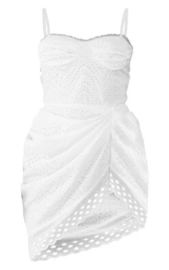 White Broderie Knot Drape Detail Shift Dress -Serenova Dresses Shop dc6080376f4805c5b9152f921de8c9f39f855052 cne2961 5