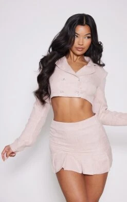 Pale Pink Twill Pleated Hem Micro Mini Skirt -Serenova Dresses Shop dc927494b6fc09eca02d837f8e896bd3b27c13c3 cnb8112 4