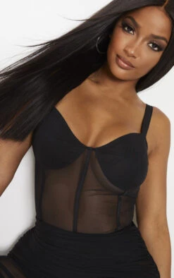 Shape Black Mesh Cup Detail Binding Bodycon Dress -Serenova Dresses Shop ec2448e5a9aa7d7bf8854c9faac488eddb195d04 cmg9201 5