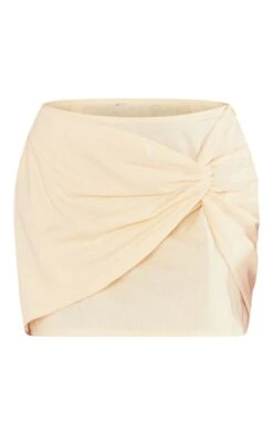 Stone Linen Look Knot Front Micro Mini Skirt -Serenova Dresses Shop fa49361be027c842202b538c35947cff3a1dfcea cnd9155 6