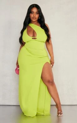 Plus Lime Cut Out Maxi Dress
